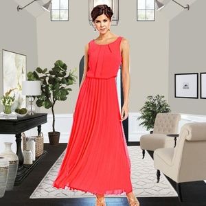 B. Darlin Coral Pink Size 1/2 Junior Pleated Maxi